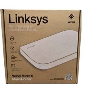 NEW Linksys - Velop Dual Band Micro 6 Mesh Router 2000 sq ft Up to 3gbps